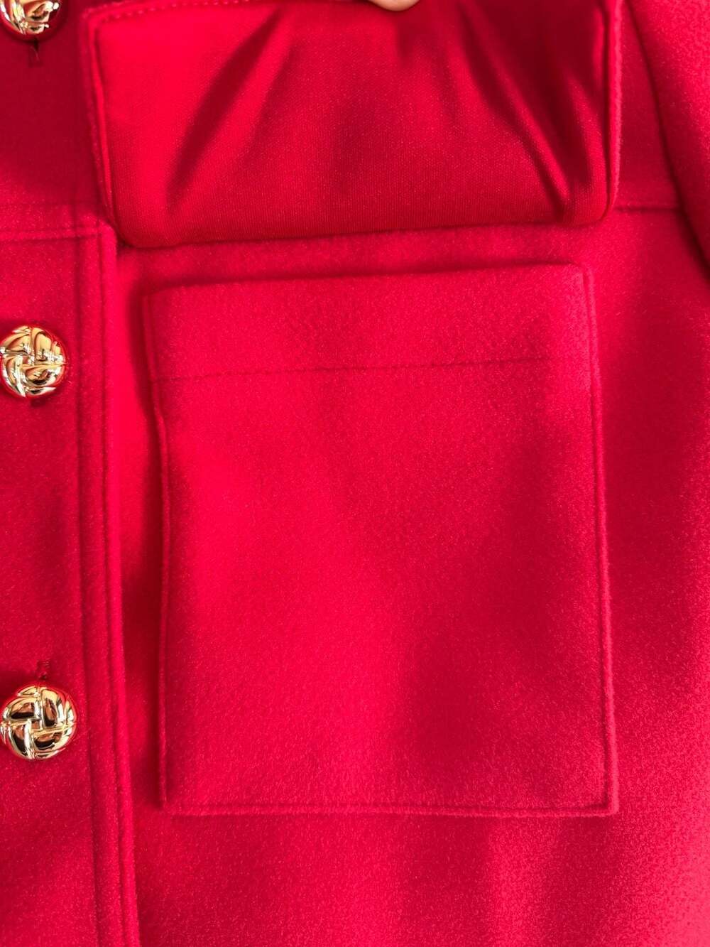 Chanel Inspired Carole Wren Red Cropped Lady Jacket - Small - Picture 4 of 8
